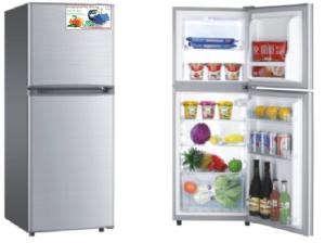 Quality 168L DC upright solar fridge freezer AC/DC compressor fridge ( upright double door 98L-518L) wholesale