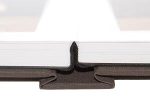Quality Engagement / Company Anniversary 10x10 Fabric Covered Photo Album Dark Grey wholesale