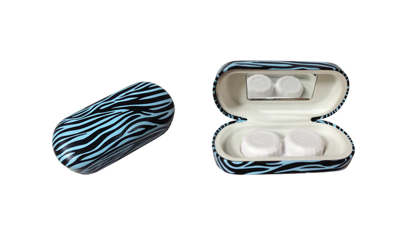 Customized PU Leather Contact Lens Case Recyclable And Durable OEM Acceptable