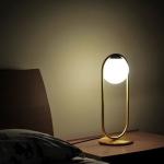 Contemporary Glass Ball Table Desk Lamp For Bedroom