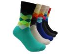 Creative Trendy Mens Socks Colorful Design Cotton Material Custom Logo Dress