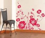 Antique Decorative Personalised Wall Flower Stickers F213