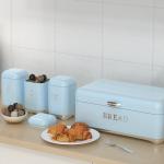 Kitchen Storage Containers Crown Series Metal Bread Bin Set For Tea Coffee And