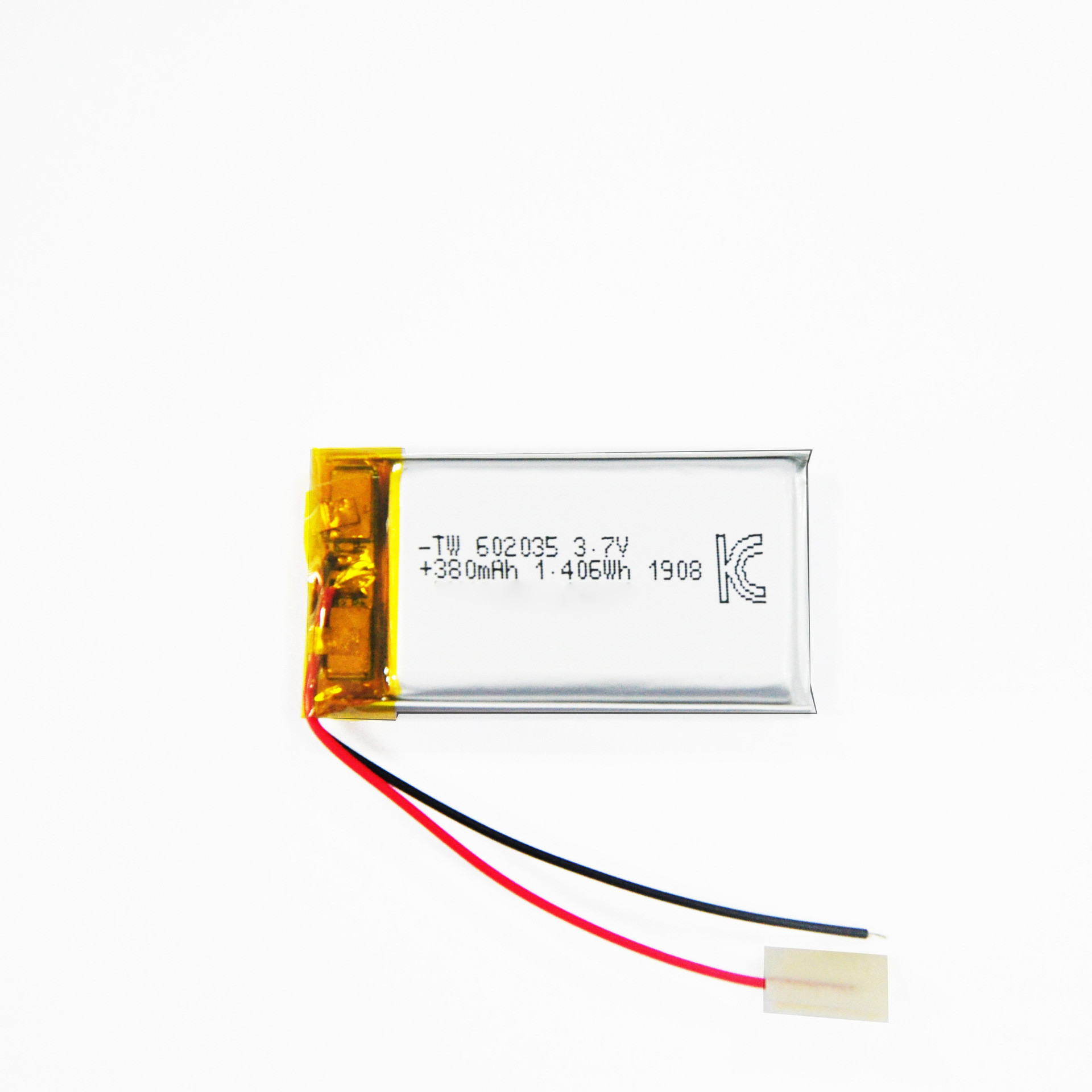 380mAh 3.7 V Lithium Ion Polymer Battery Within 1C Rate