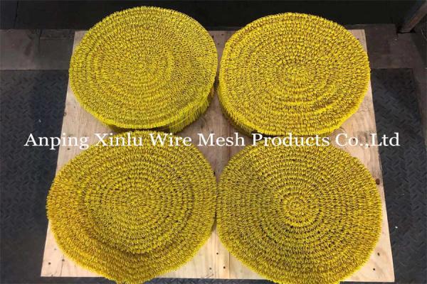 Yellow Plastic Double Loop Tie Wire 380mpa 16GA SAE1008 PVC Coated Rebar Twin