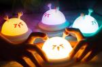 Rechargeable Cute Night Lamps LED Animal Night Light Colorful Silicone Night