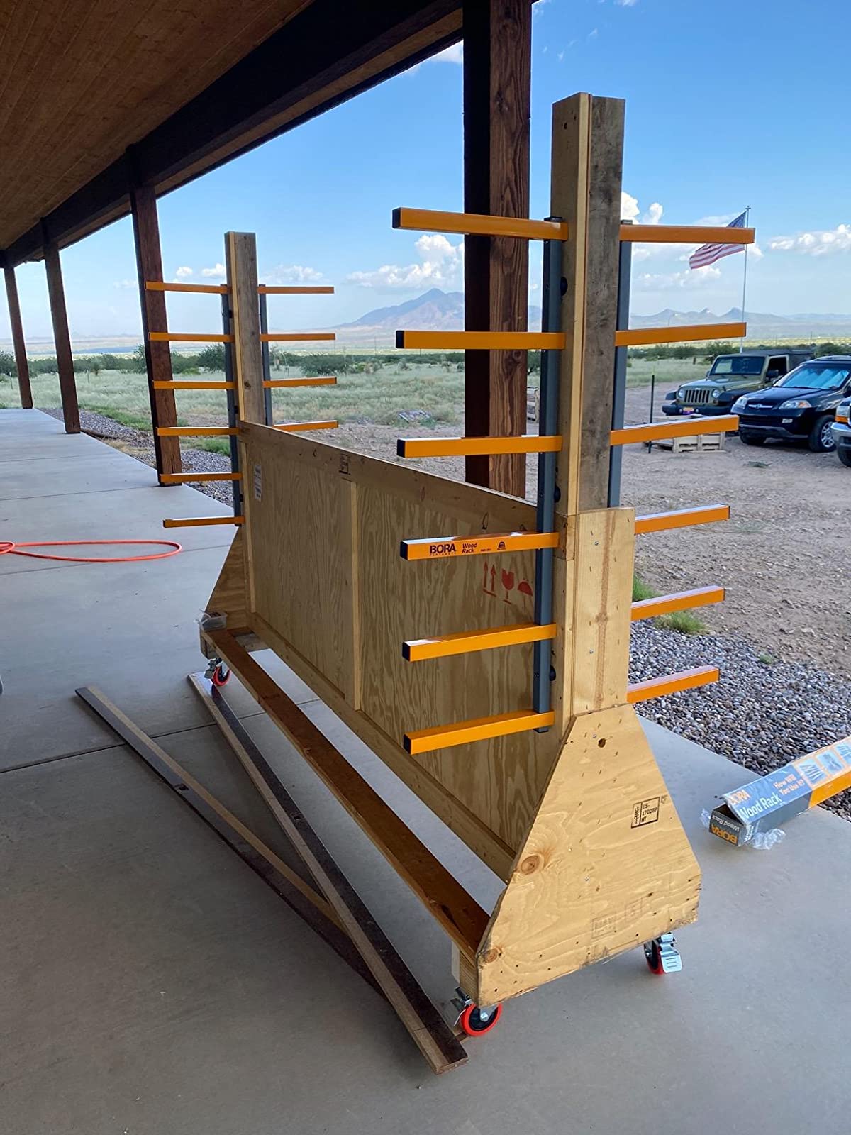 Lumber Storage Metal Rack Wood Rack Organizer Five Layers Detachable