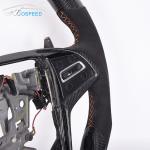 Real Carbon Fiber Leather Sports Cadillac Steering Wheel Stitching 2022 OEM ODM