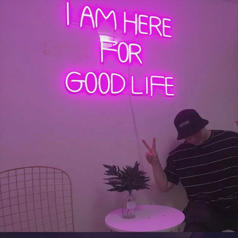 Hot Selling Waterproof Open Neon Sign Gas Bar Pink Acrylic Led Neon Light