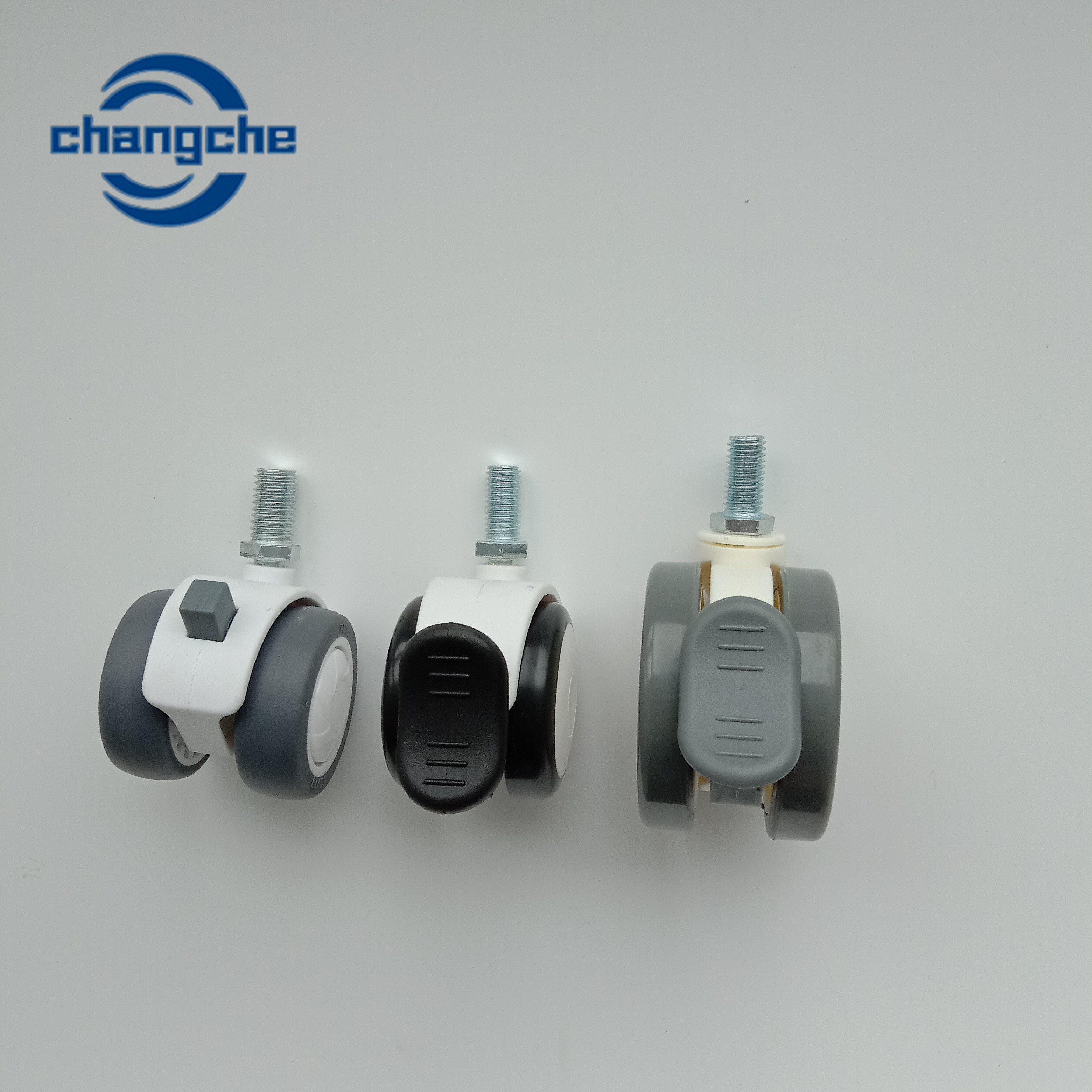 Precision Ball Bearing Hospital Caster Wheels 1 Inch Wheel Width Stem Length 1.5 Inch
