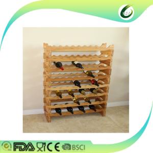 Quality 2017 bamboo wood wine holder creative rack for kitchen wholesale
