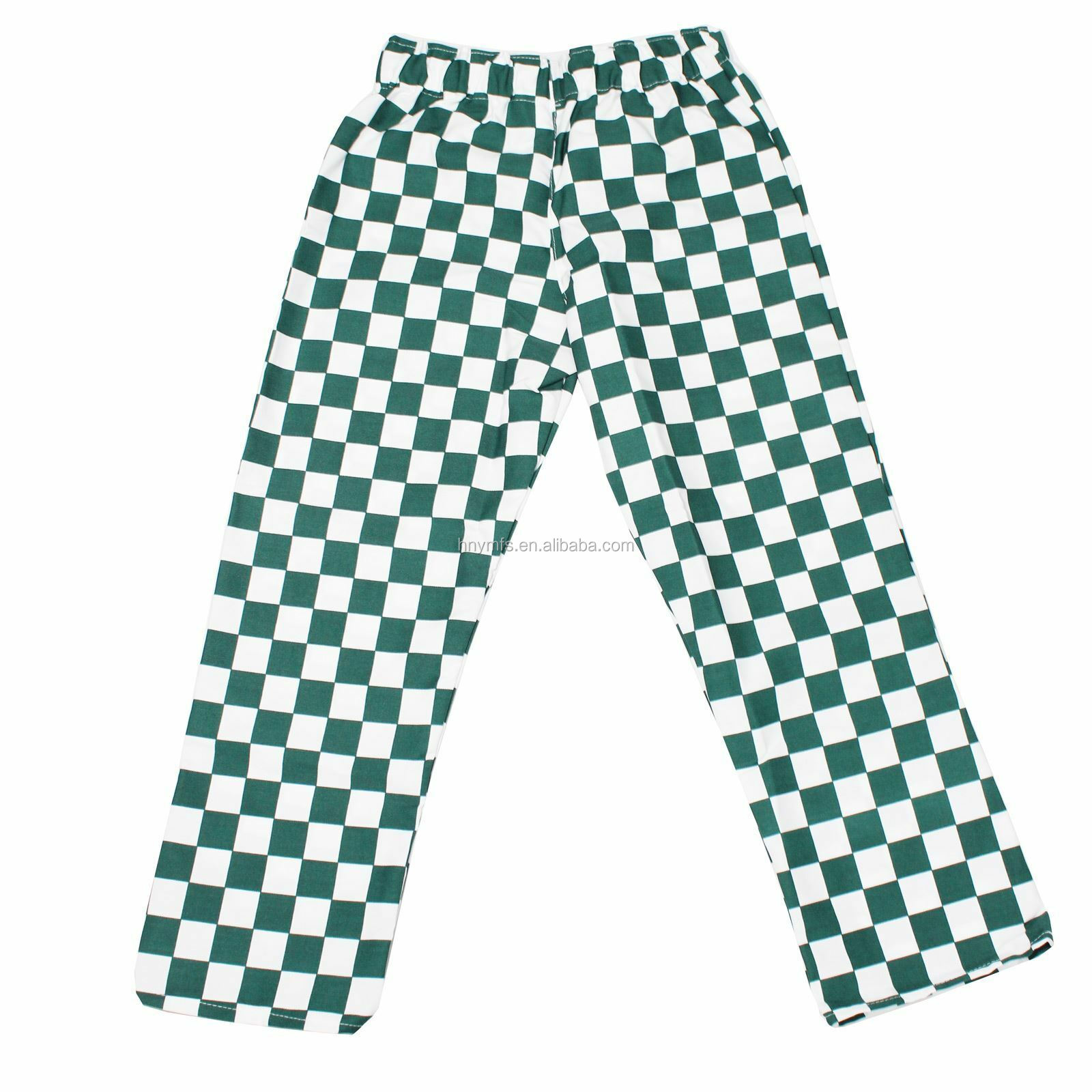 Top Quality Custom Design Workwear Chefs Clothing uniform pants with zipper fly checked chefs pants