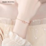 ODM 7.8in 304 SS Slider Bracelets Silver 18k Rose Gold Open Heart Bracelet
