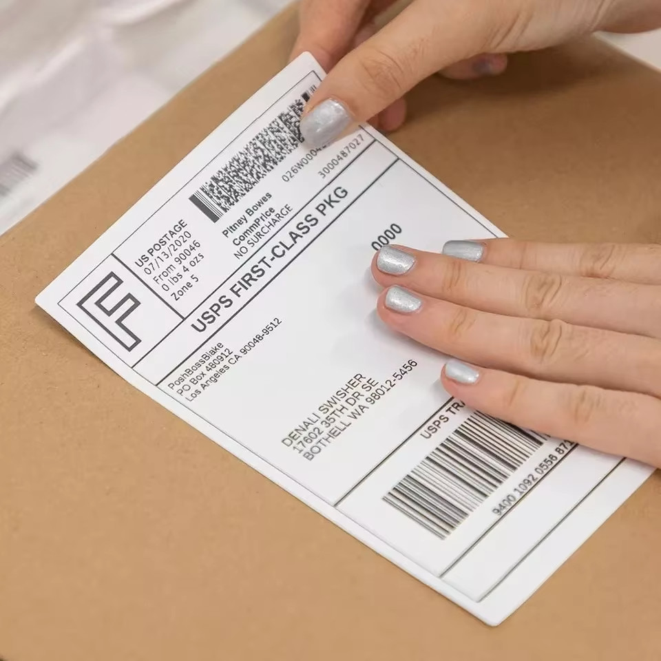 Tear Resistant Thermal Printing Label 4x6 Inch with Strong Adhesive