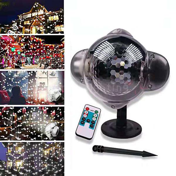 Hot Sale Mini Snowflake Christmas Projection Lights Outdoor Waterproof Snow