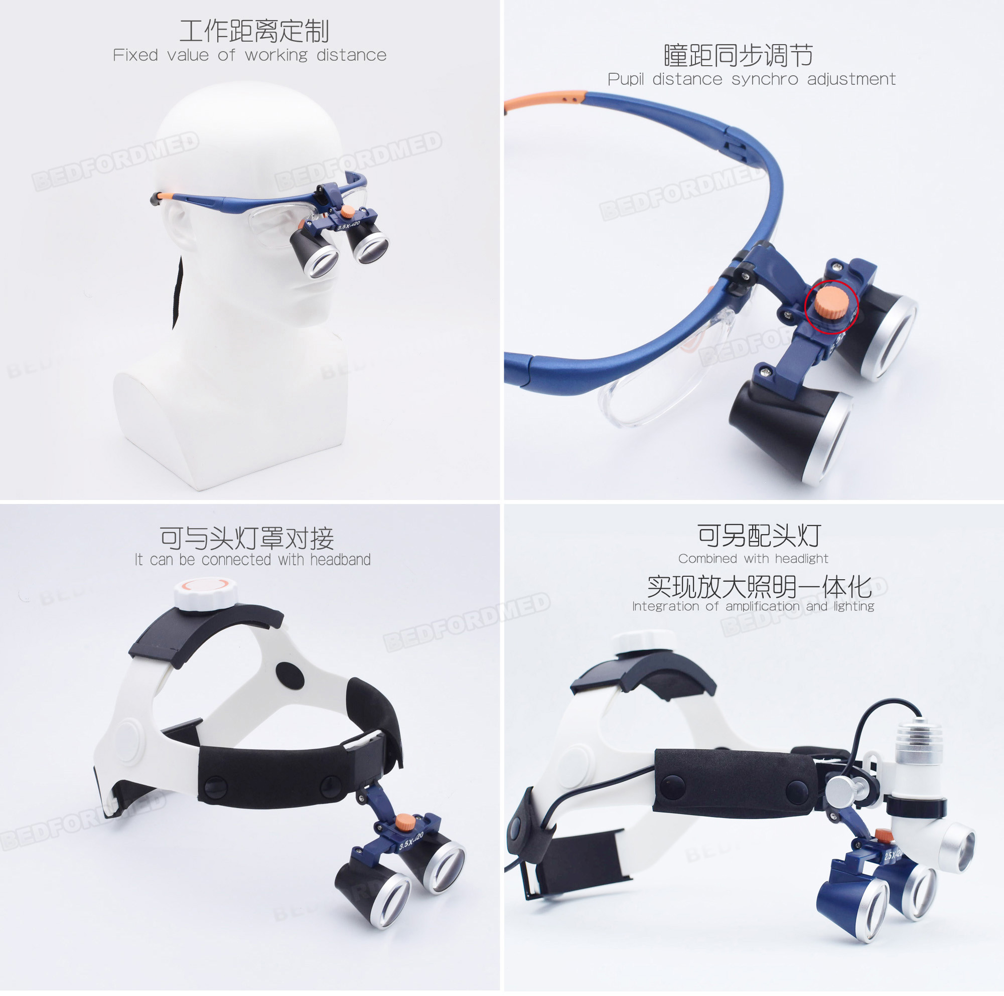 Medical Multi-performance Clinic Room Delicated Surgery Low Magnifying Glass Operating Headlamp ME-503G-1