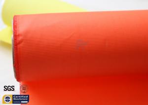 Quality Acrylic Coated Fibreglass Fabric Orange 260GSM 0.22MM Heat Resistant 260℃ wholesale