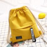 Korean drawstring, rucksack, women's bag, trend, mori ladies backpack, ribbon,