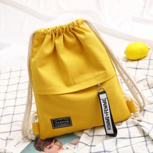 Quality Korean drawstring, rucksack, women's bag, trend, mori ladies backpack, ribbon, minimalist student bag wholesale