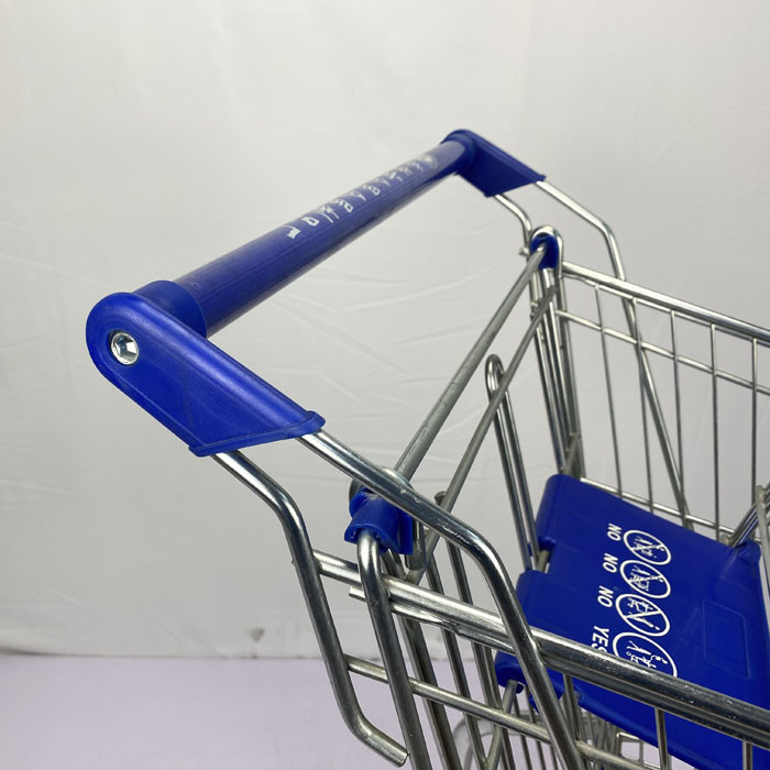 German Style 100L Convenience Retail Chain Supermarket Metal Trolley with 3 Blades Elevator Wheels Manufacturer