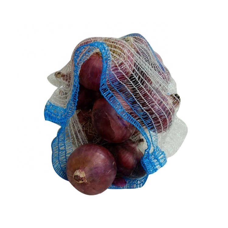 Fruit HDPE Plastic Polypropylene Onion Raschel Sacks PP Leno Mesh Bags Customized Logo