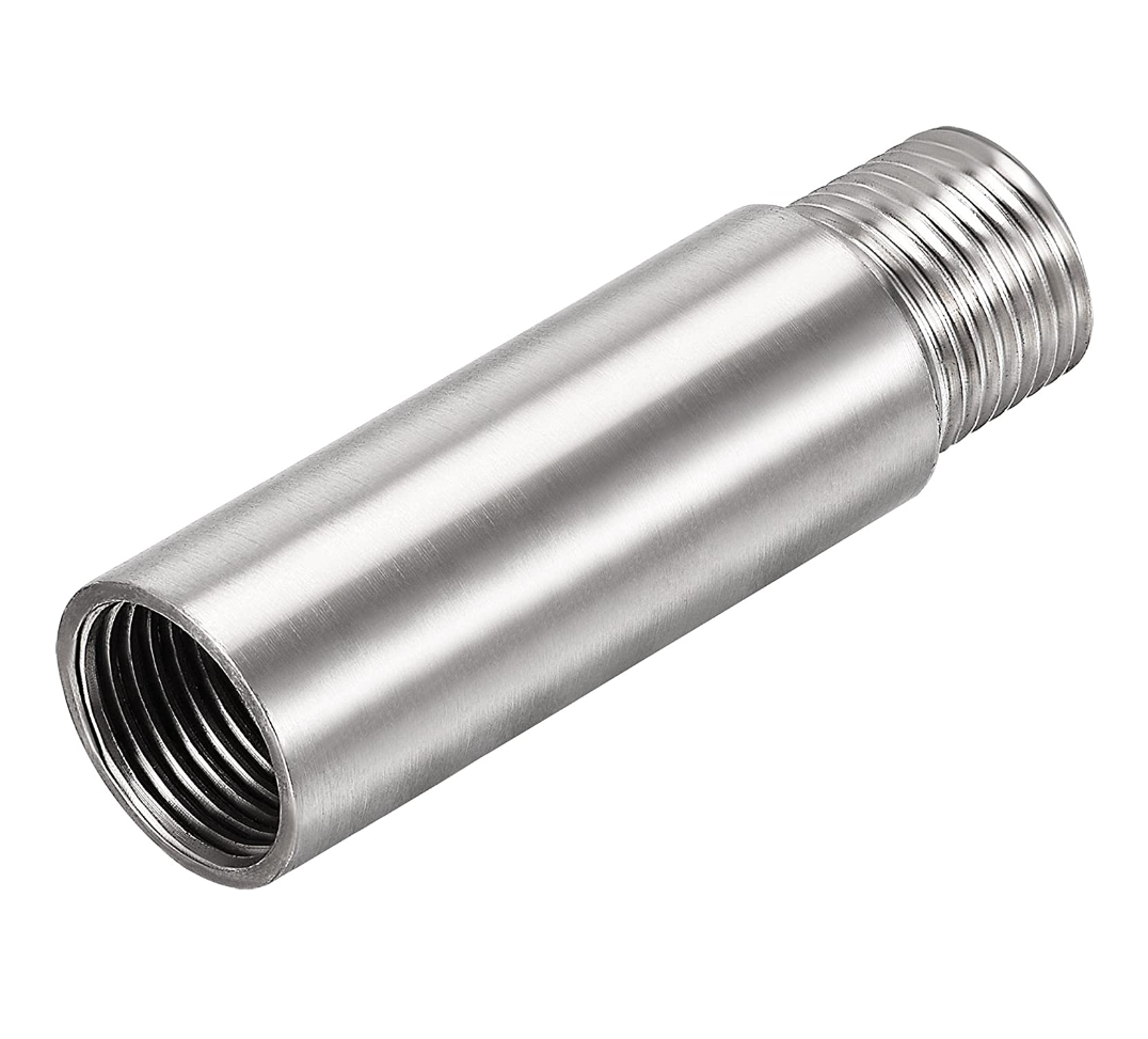 Stainless Steel 1''-8'' Male to Female Thread Coupler 80mm Length Hexagon/Round Head