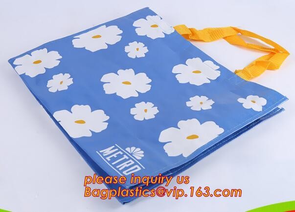 Fashion WaterProof PP Woven Laminated Handle Shopping Bag,fashion laminated reusable pp woven big shopping woven bag
