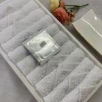 Bleached Hand Oshibori Airline Plain Towel with antiseptic sachet