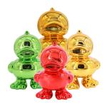 OEM Fashion PVC Duck Toys Cartoon Character Gift Electroplated Duck