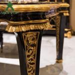 British Royal Style Dining Table Set 6 Seater Luxury Wooden Dining Table Sets