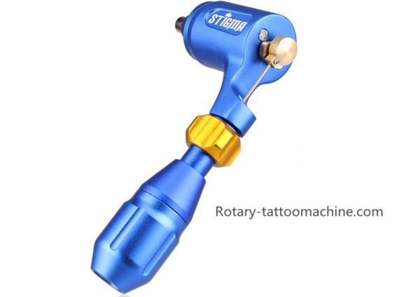 Blue Color Rotary Tattoo Machine With Grip And Needle Cartridge For Liner Shader