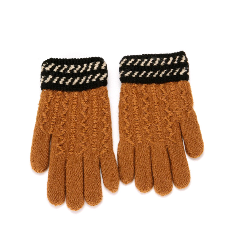 wholesales custom kids five-fingers fashion gym simple winter warm and cold proof kintted sports touch screen mitts