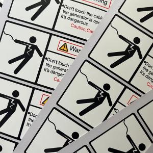 Quality Waterproof Packaging Square Printed Vinyl Warning Stickers Removable Adhesive wholesale