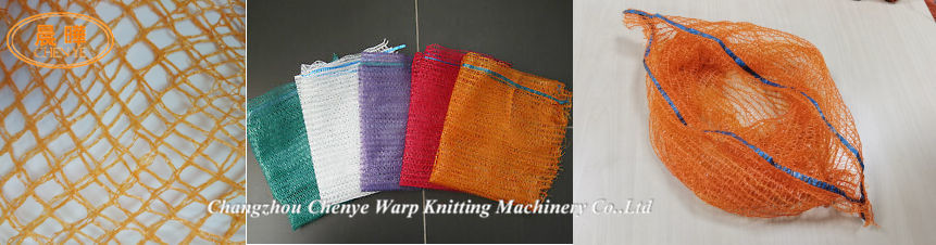 Plastic Mesh Produce Bags Double Needle Bar Warp Knitting Machine