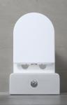 Chaozhou Popular Ceramic Two PIece Toilets Rimless Flushing White Color WC