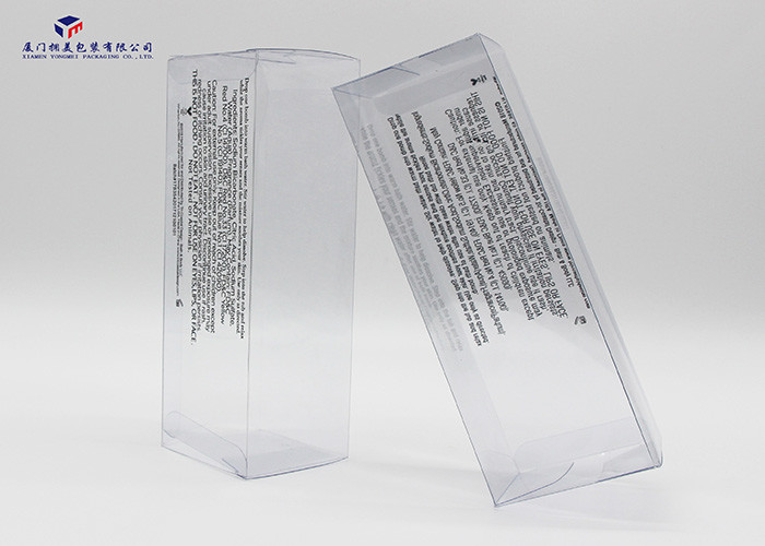 Rectangle Shape Clear PVC Packaging Boxes Two Ends Open Design Offset Printing