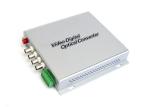 Four Channel Fiber Optic Media Converter 10 / 100 / 1000M Gray Color