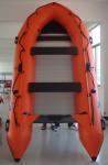 Marine Aluminum Floor Inflatable Rescue Boat Orange For 6 Person