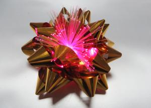 Quality Fiber - optic Metallic PET LED bows for Celebrative Wedding / Party / Holiday wholesale