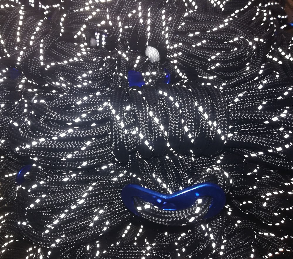 4mm 5/32inch 8 Strand Reflective Tent Rope Nylon Paracord 100ft 1 Bundle