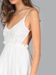 Greek Goddess V neck Maxi Crochet Dress Summer Apparel