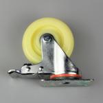 4 Inch Swivel Instrumental Caster with White Locking PP/PA Nylon Industrial