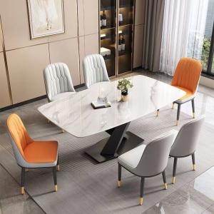 Quality Customized Sintered Stone Marble Dining Table Set 4 Chairs Dining Table Set 6 Seater wholesale