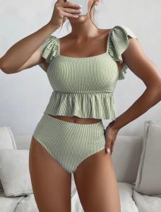 Quality Ruffles Embellished Swimming Suits Bikini - Perfect For Vacation Sexy Swimwear For Women Swimming Suit For Ladies wholesale