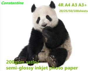 Quality 200gsm satin/semi-glossy inkjet photo paper waterproof wholesale