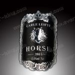 Silk Screen Standard Zinc Alloy Spirit Labels