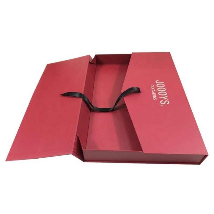 Custom hot selling double door foldable paper packaging box magnetic closure cardboard folding gift box