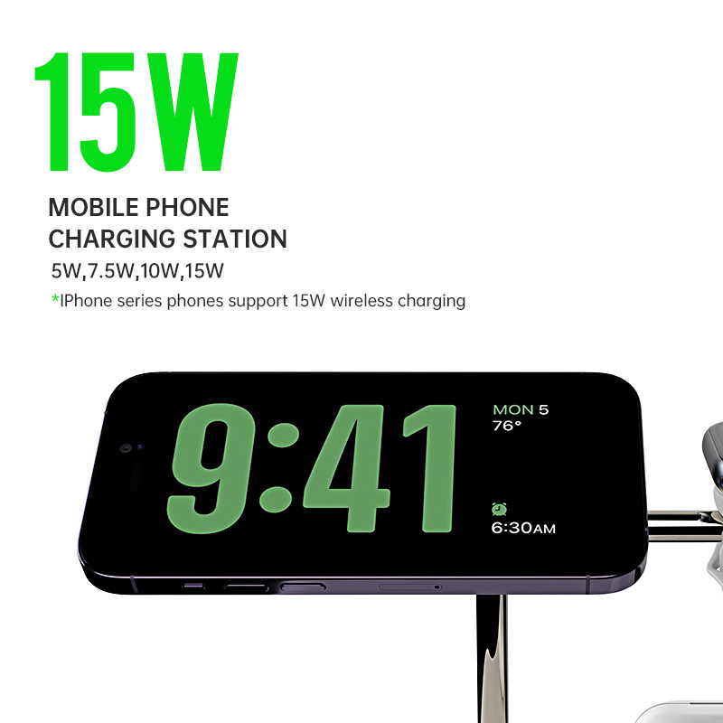 T256 All In One Wireless Charger Compatible with Samsung and Apple Working Frequency 110-205KHz Input 12V/2.5A