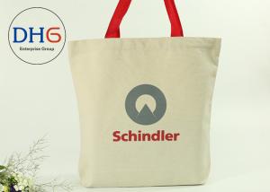 Quality Popular Cotton Canvas Grocery Bags 2.5cm Width Handle 15kgs Load Weight wholesale