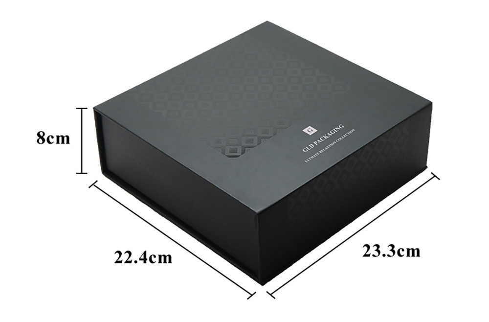 OEM Black UV Coating Hot Stamping Cosmetic Gift Boxes With Insert